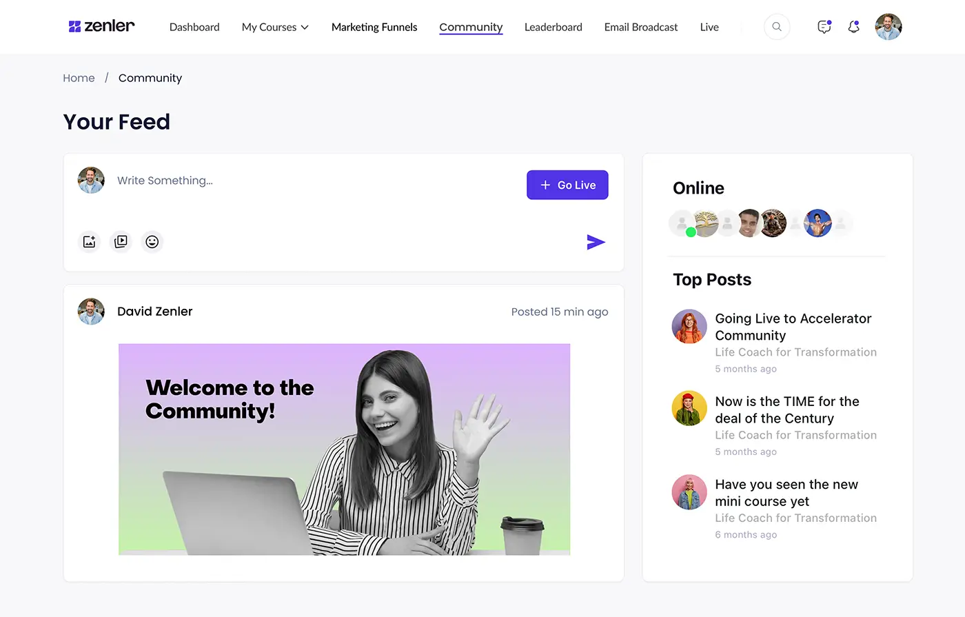 Build and manage your online learning community