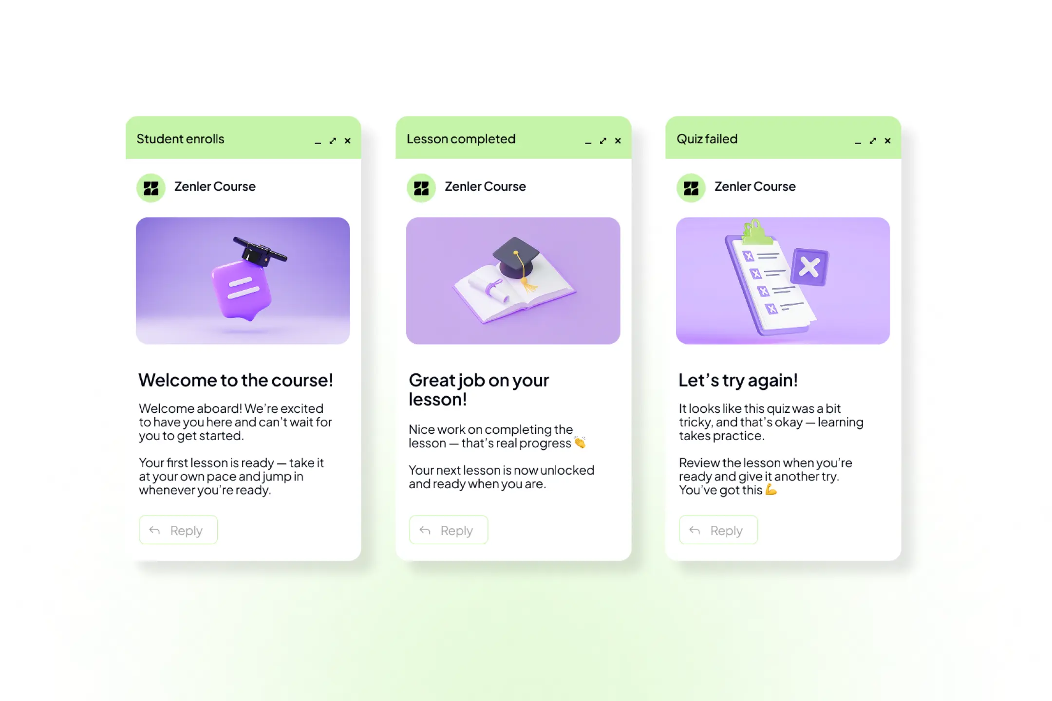 Automated course engagement workflows