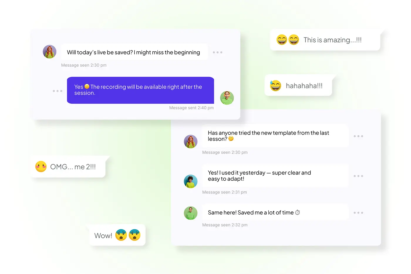 Real time community conversations and engagement